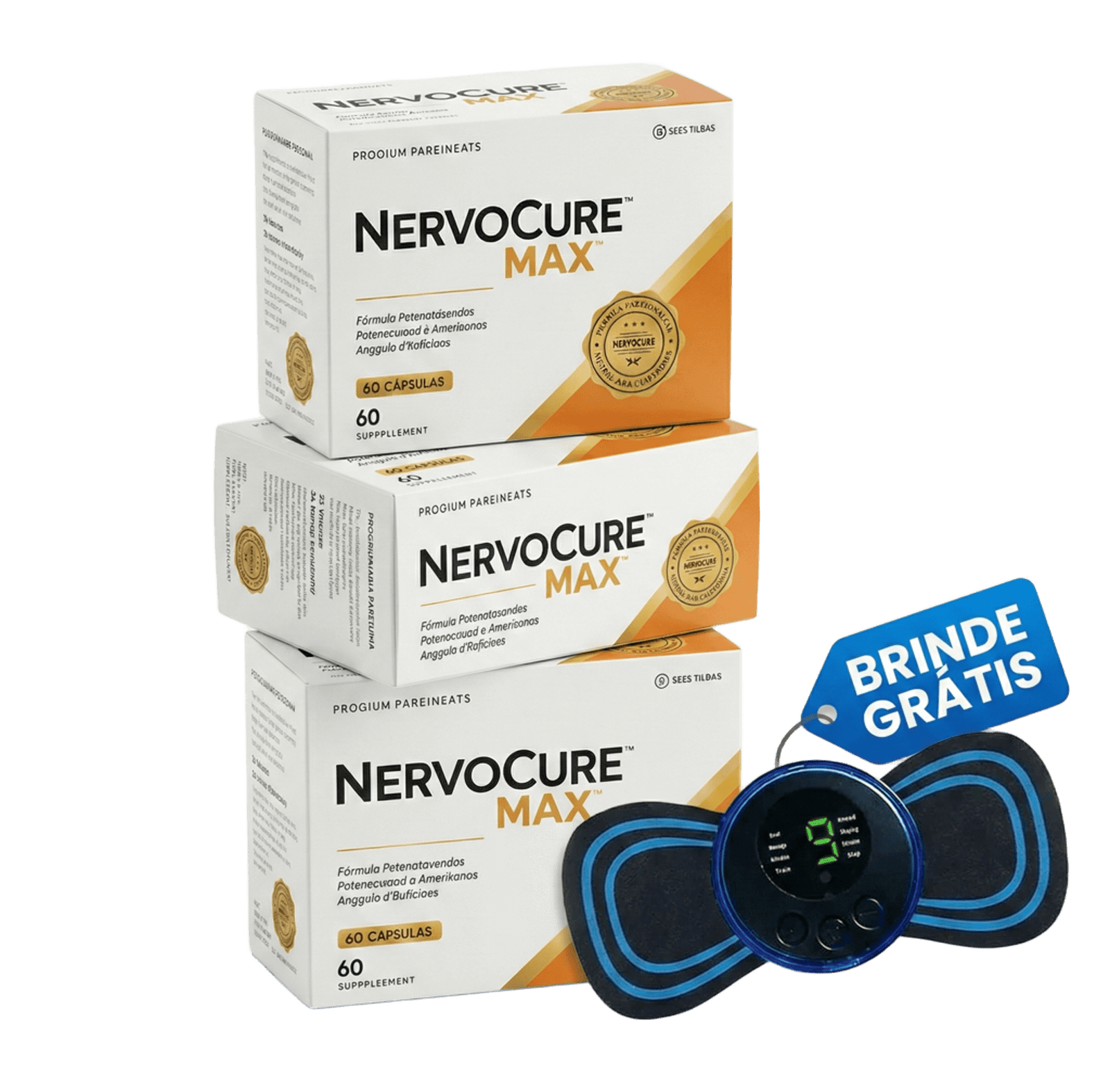 NervoCure Max kit 3 potes - tratamento de 3 meses para neuropatia
