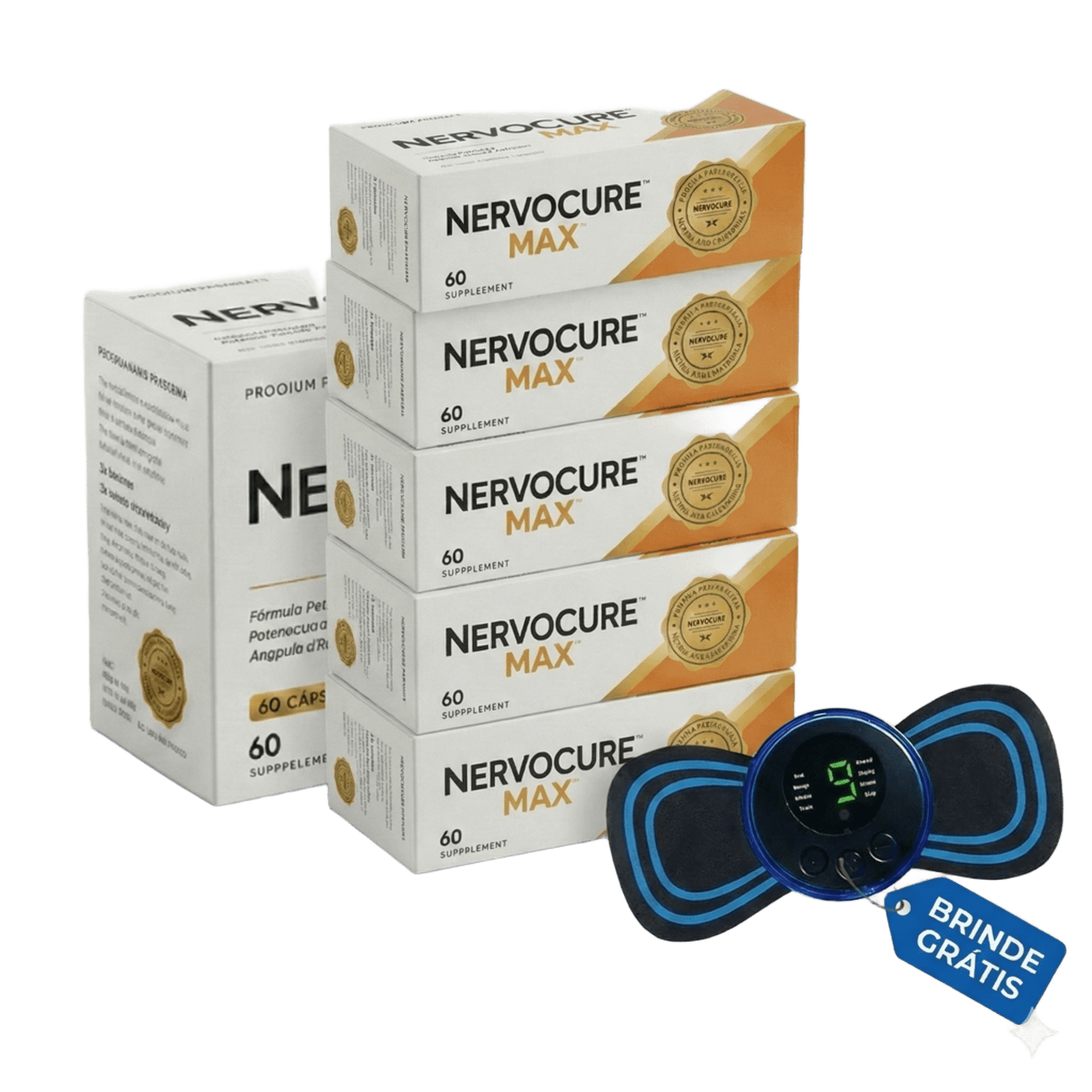 NervoCure Max kit 5 potes - tratamento completo de 5 meses